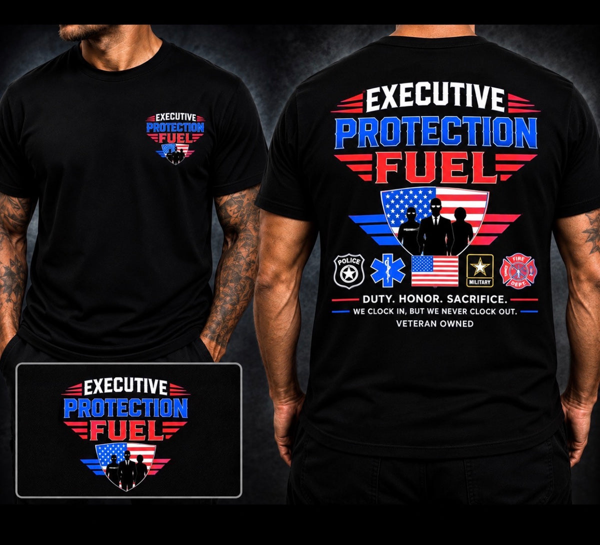 EXECUTIVE PROTECTION FUEL- AMERICA SECURITY COOLING SHORT SLEEVE T-SHIRT